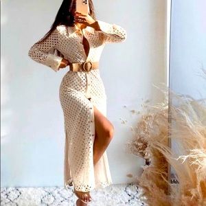 Brand new with tags Zara fitted embroidered eyelet dress. Size Large